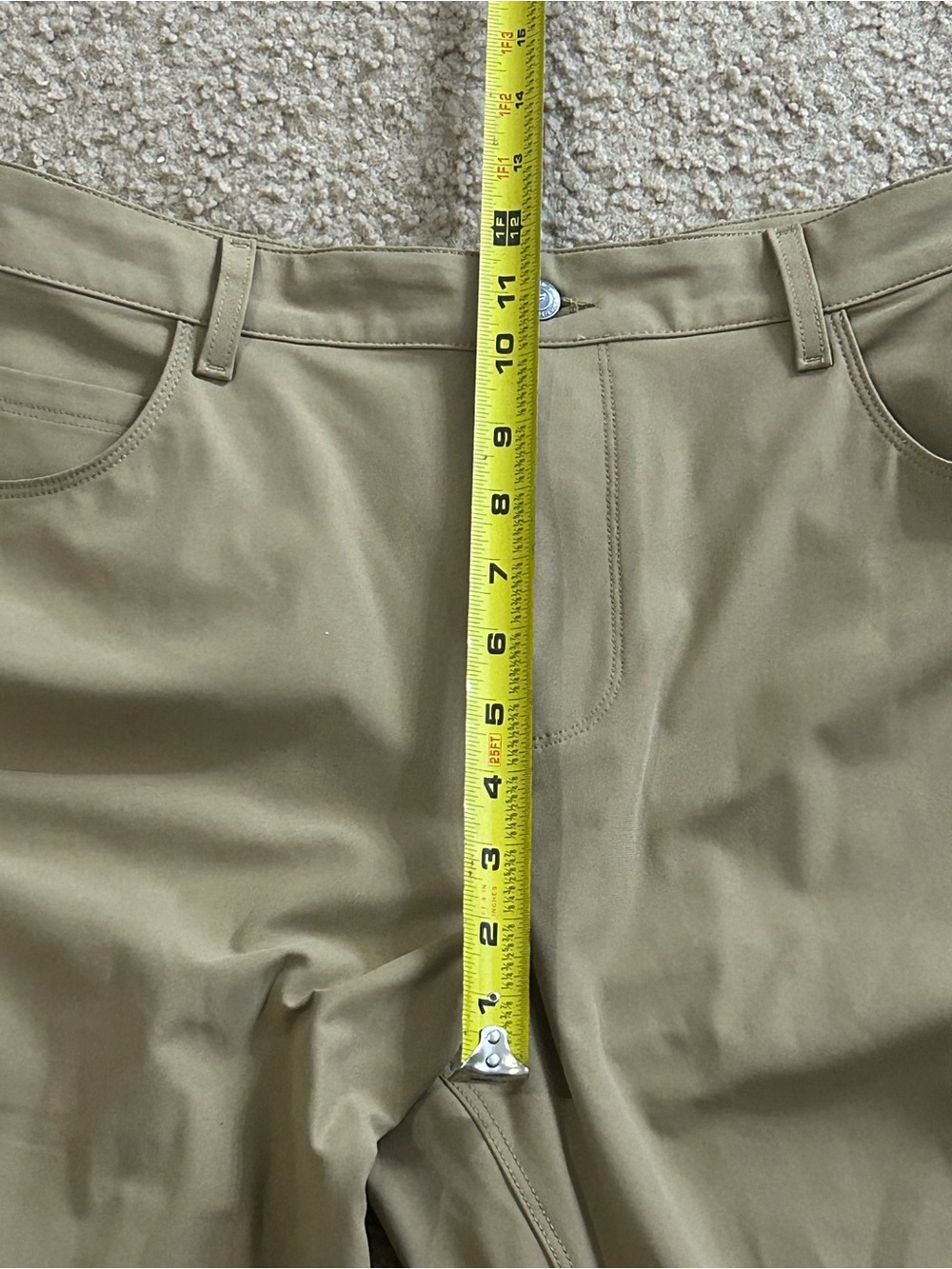 Fabletics The Don 5-Pocket Pant Dark Twill Khaki 34x34 Mens Pants - Picture 6 of 8